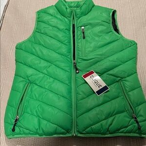 Clique Crystal Mountain Puffer Vest in Vibrant Green